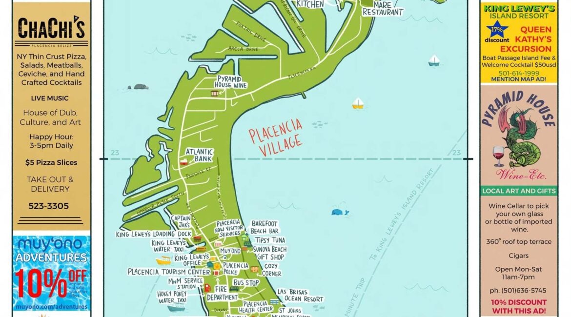 Main Map of South Placencia
